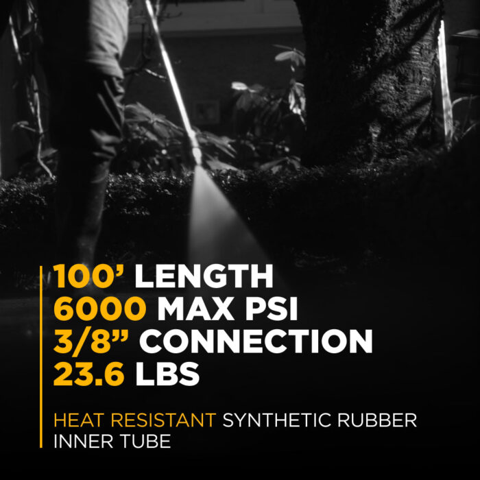 6000PSI 3/8" Non Marking Rubber Hose - Image 4